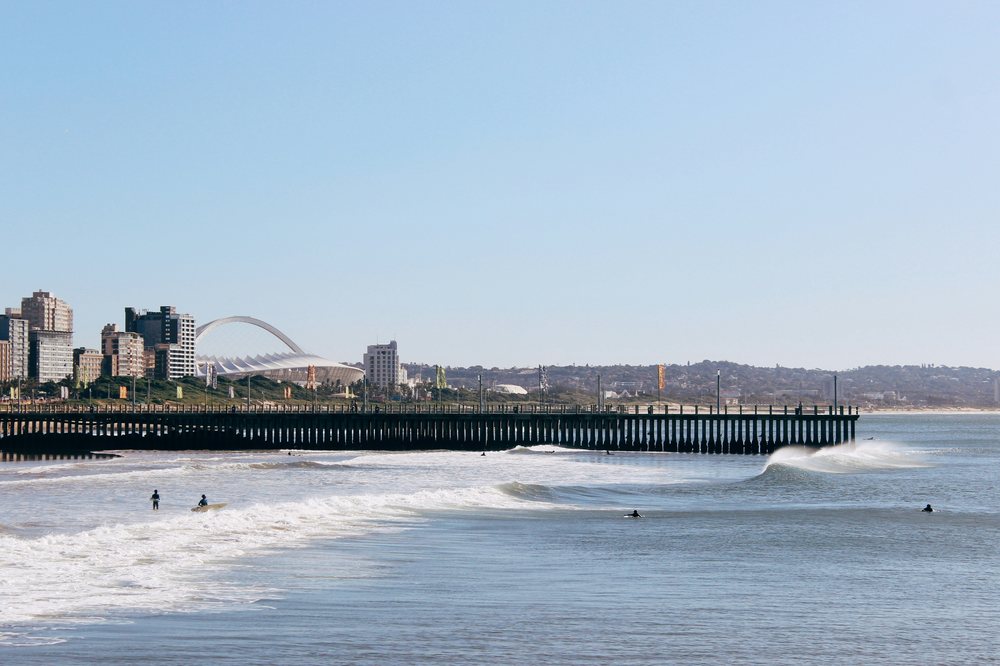 Durban beachfront and Moses Mabhida Stadium