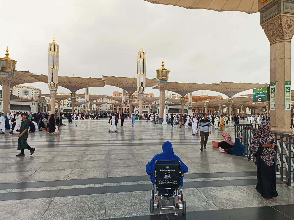 The Prophet's Mosque courtyard, Madinah